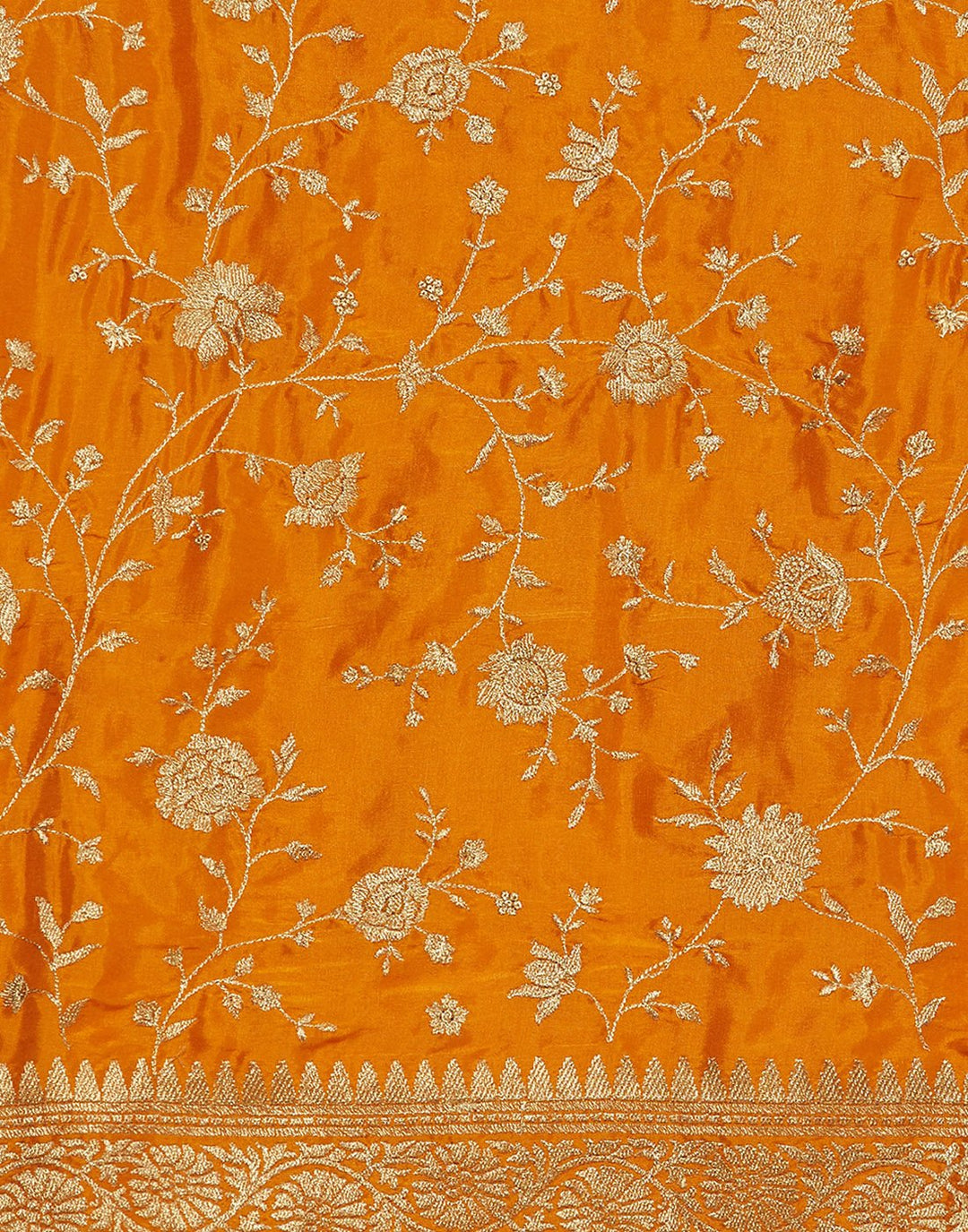 Embroidered Art Handloom Dupion Suit Piece With Chinon Embroidered Dupatta