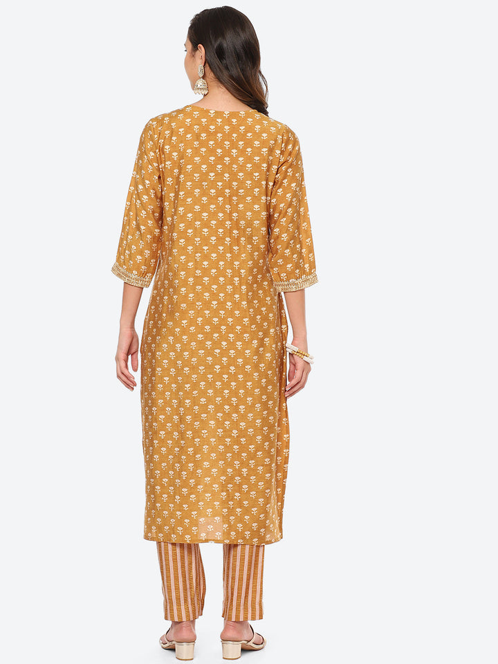 Sequin Muslin Kurta With Pant