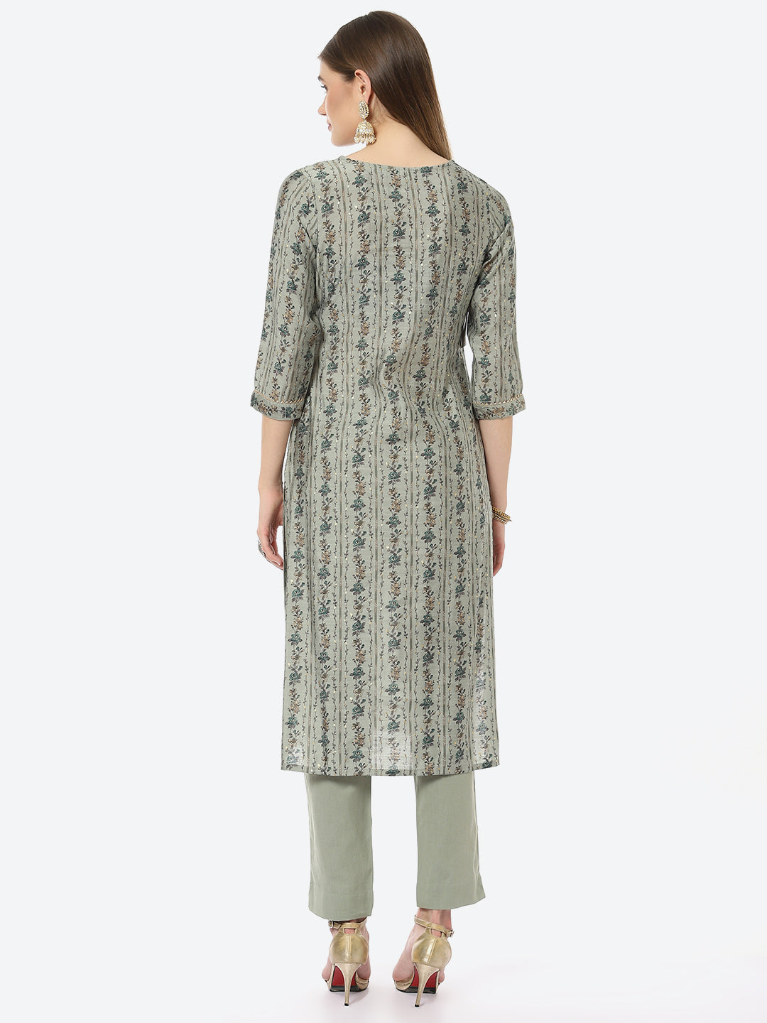 Printed Muslin Kurta With Pant