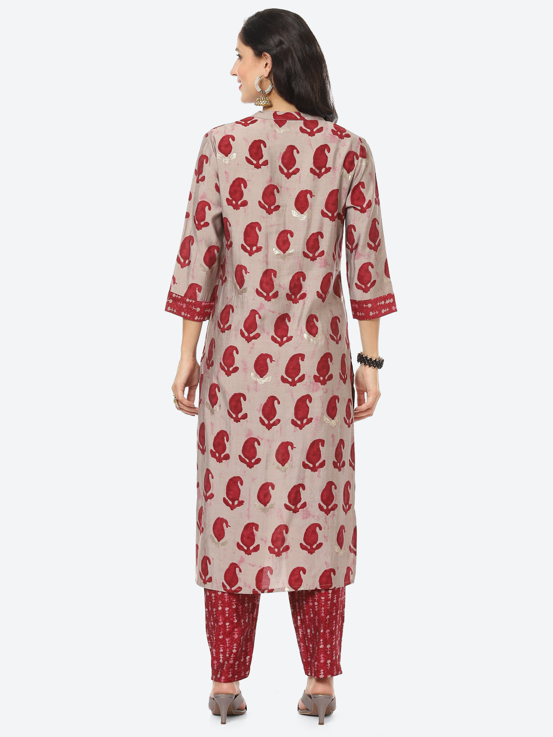 Paisley Printed Muslin Kurti With Pant