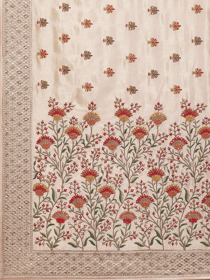 Resham Jaal Embroidered Art Tussar Saree