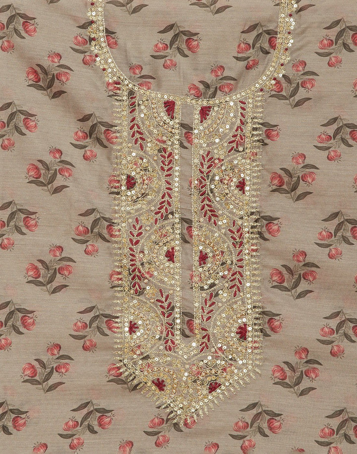 Embroidered Chanderi Suit Piece