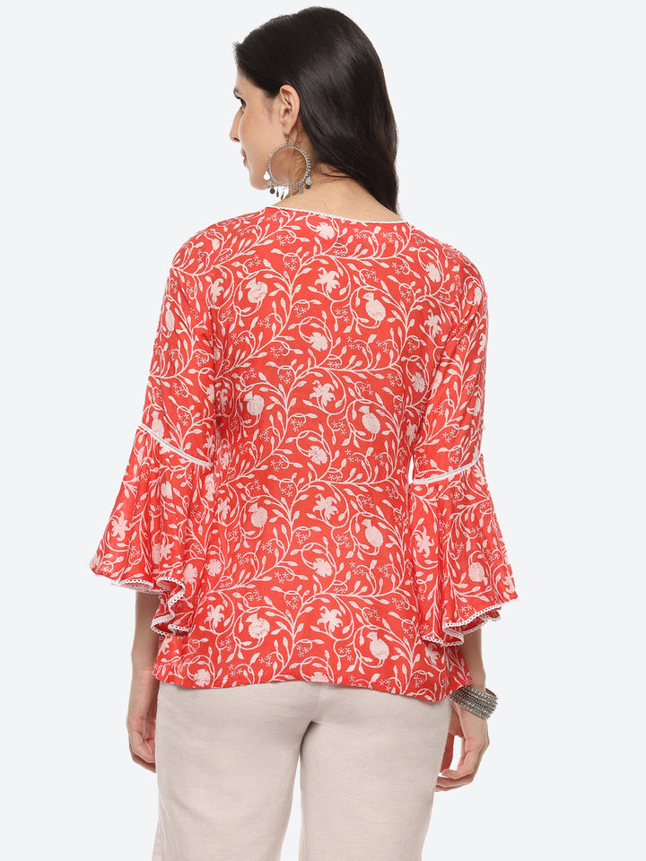 Floral Printed Cotton Kurti