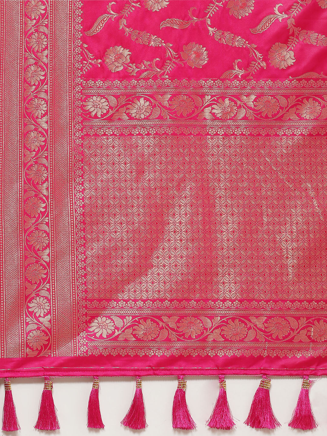Zari Jaal Woven Satin Saree