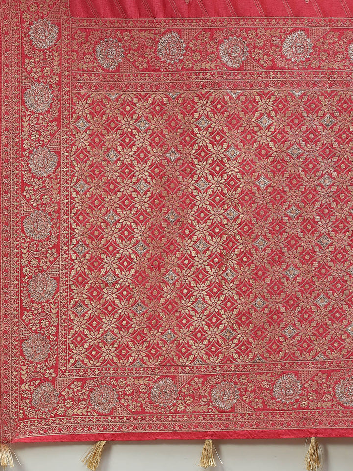 Zari Jaal Handloom Woven Saree