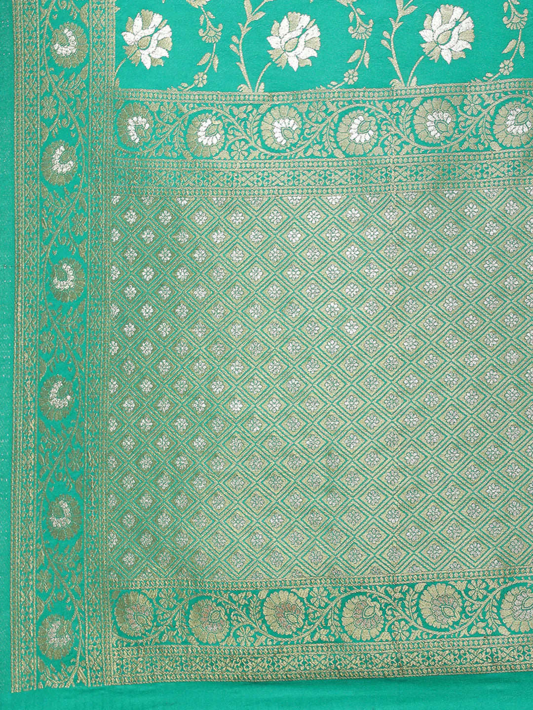 Floral Zari Border Handloom Woven Saree