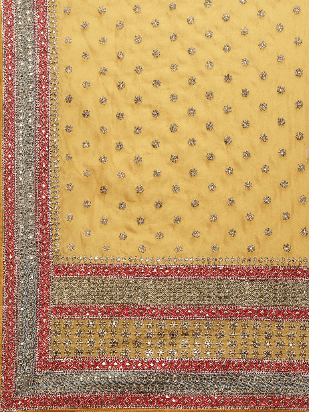Resham Border Art Georgette Embroidered Saree