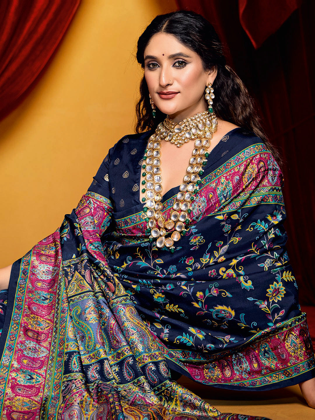Digital Printed Art Crepe Saree