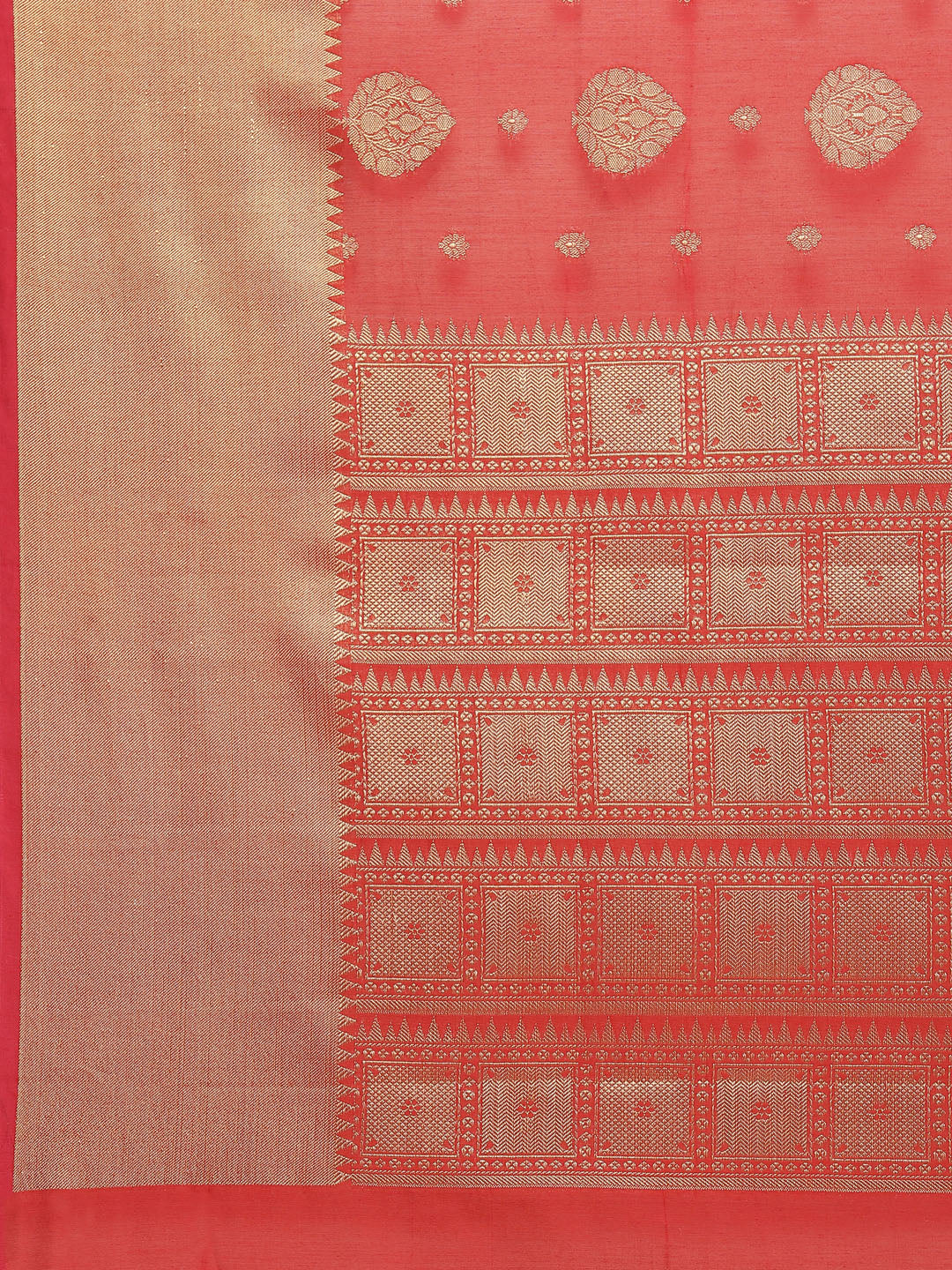 Zari Border Booti Cotton Woven Saree