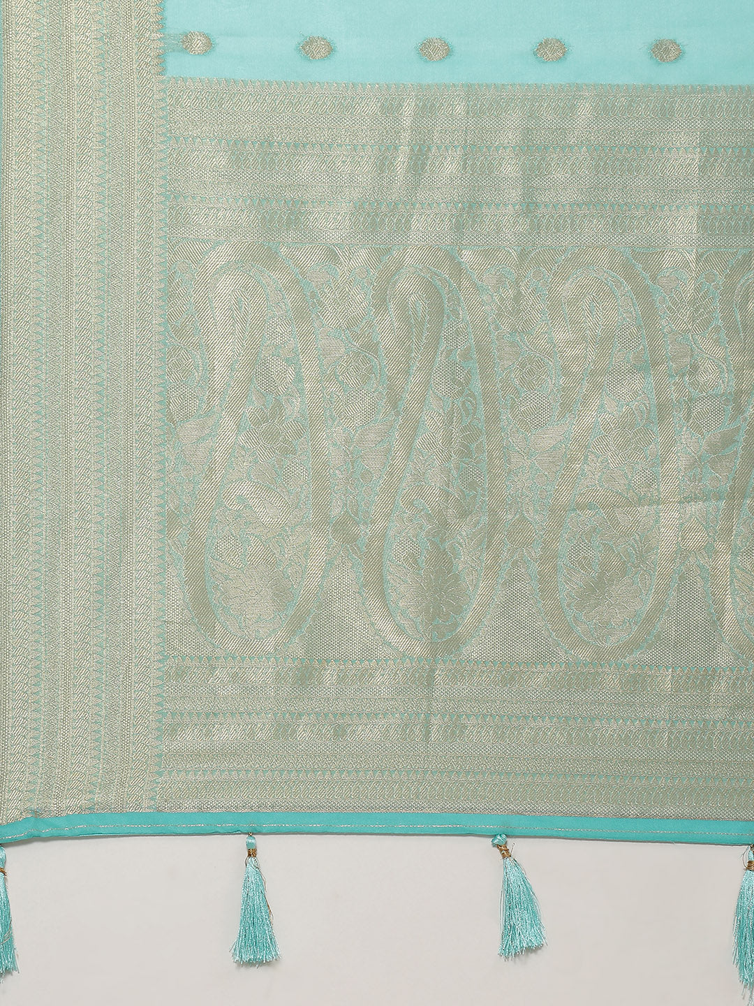 Zari Booti Organza Woven Saree