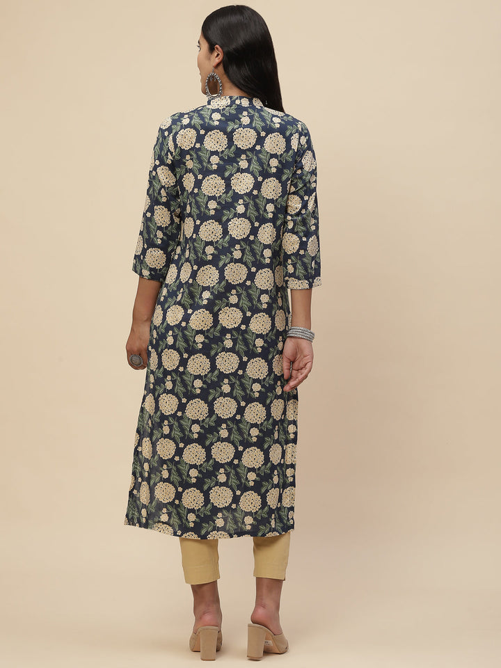Floral Printed Cotton Kurta