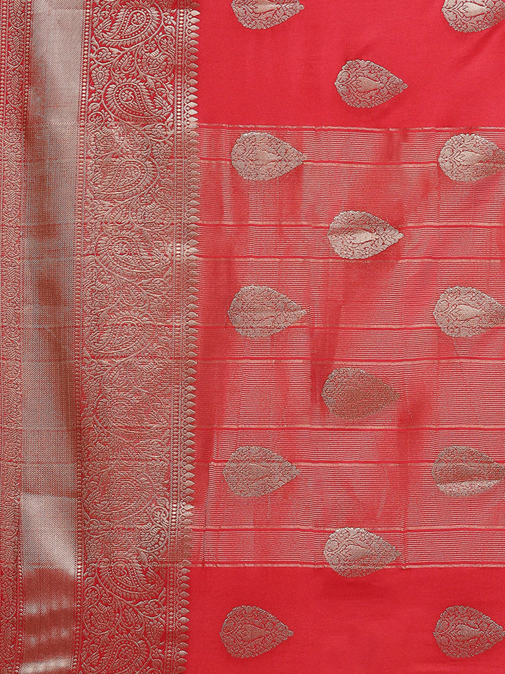 Zari Border Booti Handloom Woven Saree