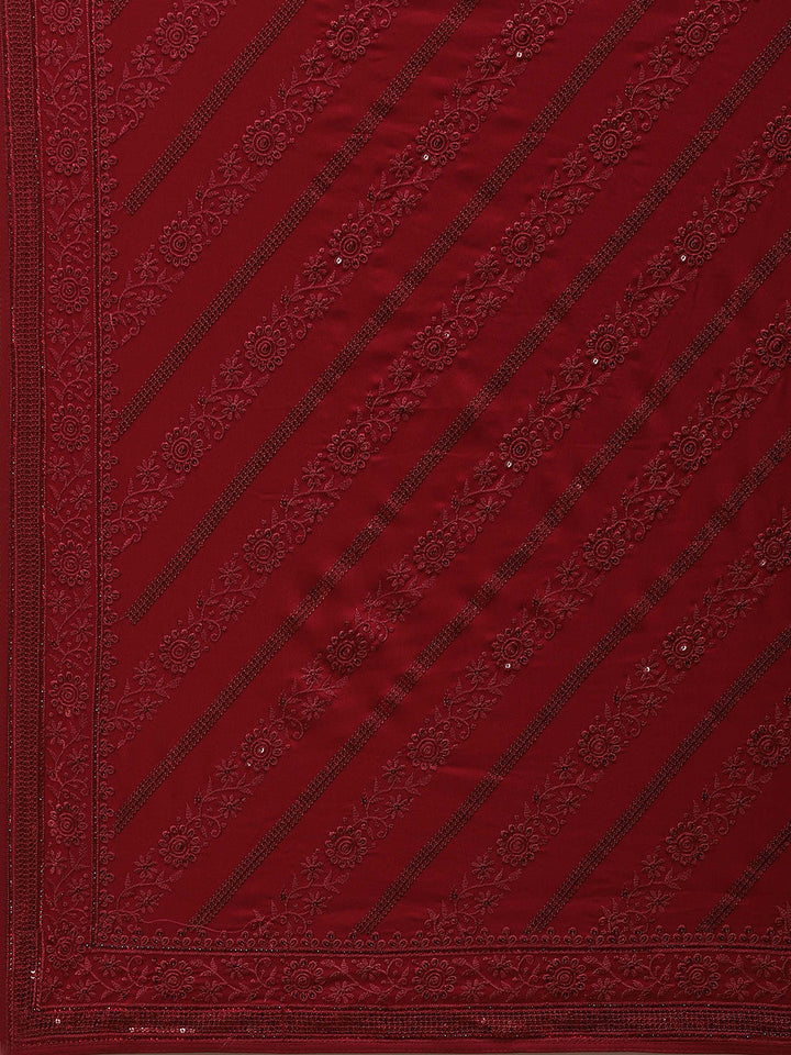 Sequin Embroidered Crepe Saree
