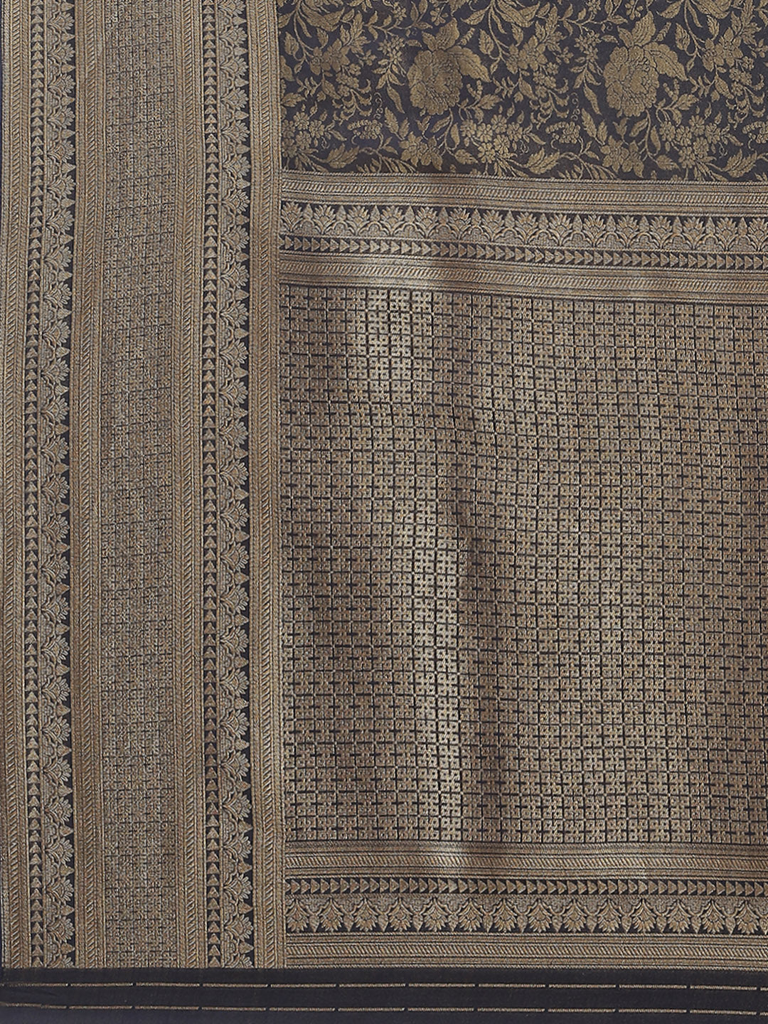 Zari Jaal Woven Satin Saree
