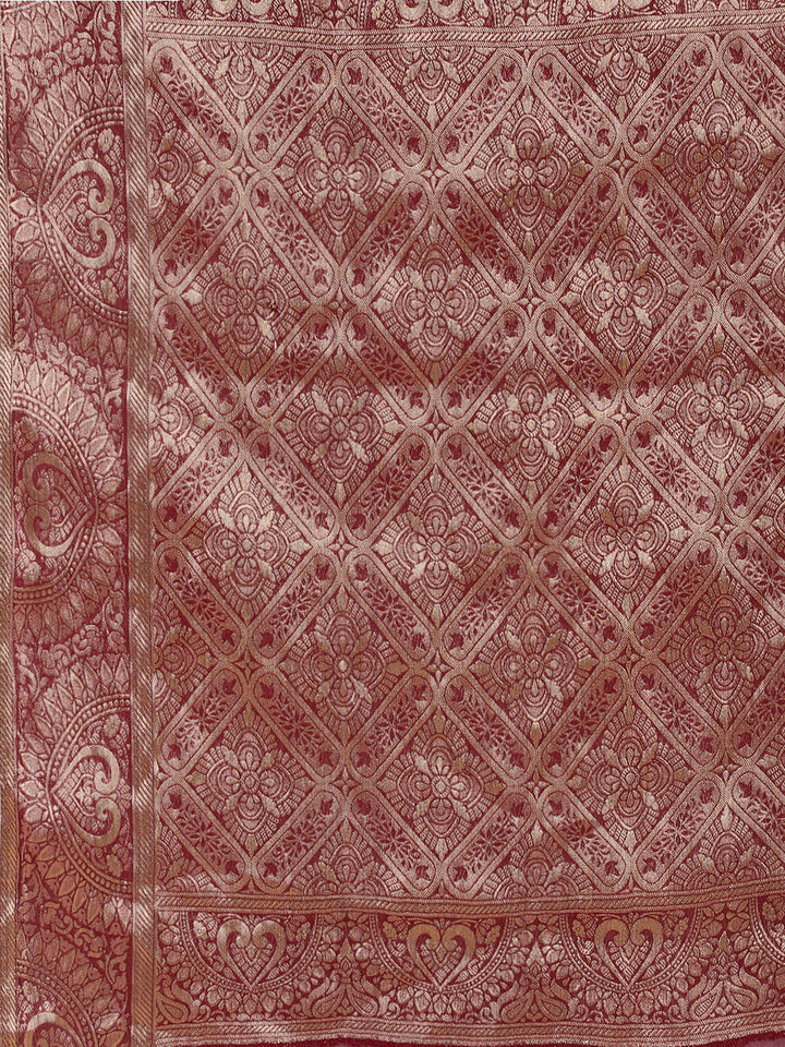 Zari Jaal Woven Chiffon Saree