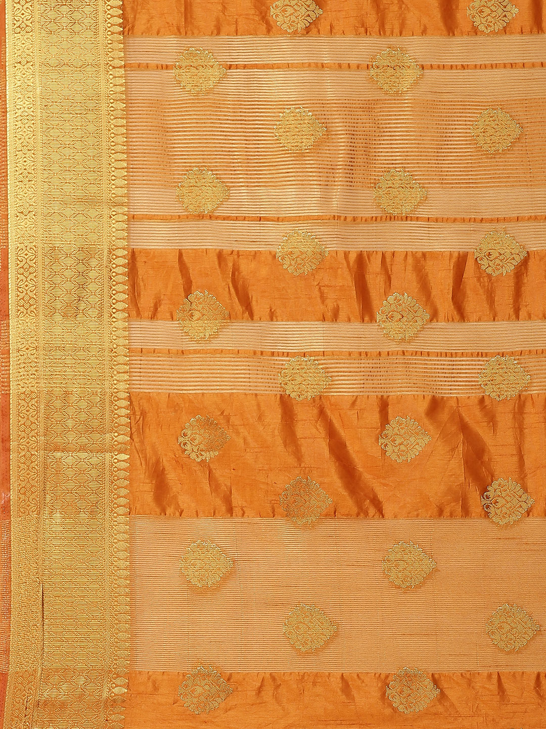 Zari Border Booti Art Handloom Woven Saree