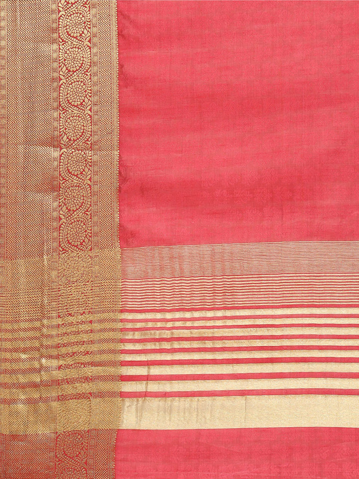 Plain Zari Border Art Handloom Woven Saree