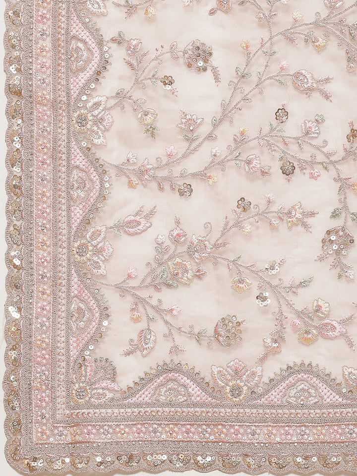 Resham Jaal Embroidered Organza Saree