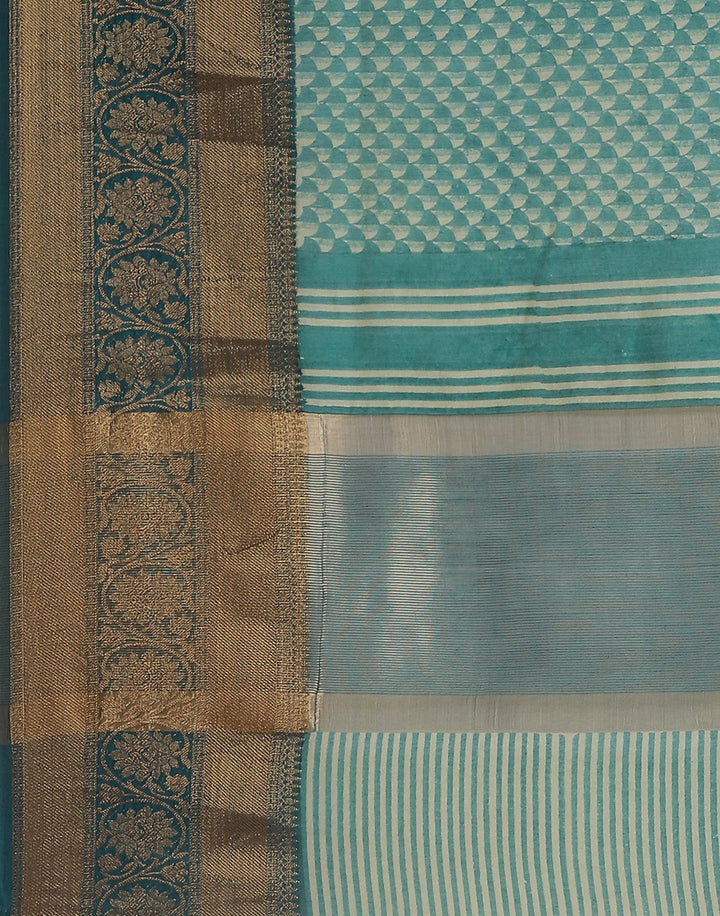 Cotton Printed Saree With Zari Border