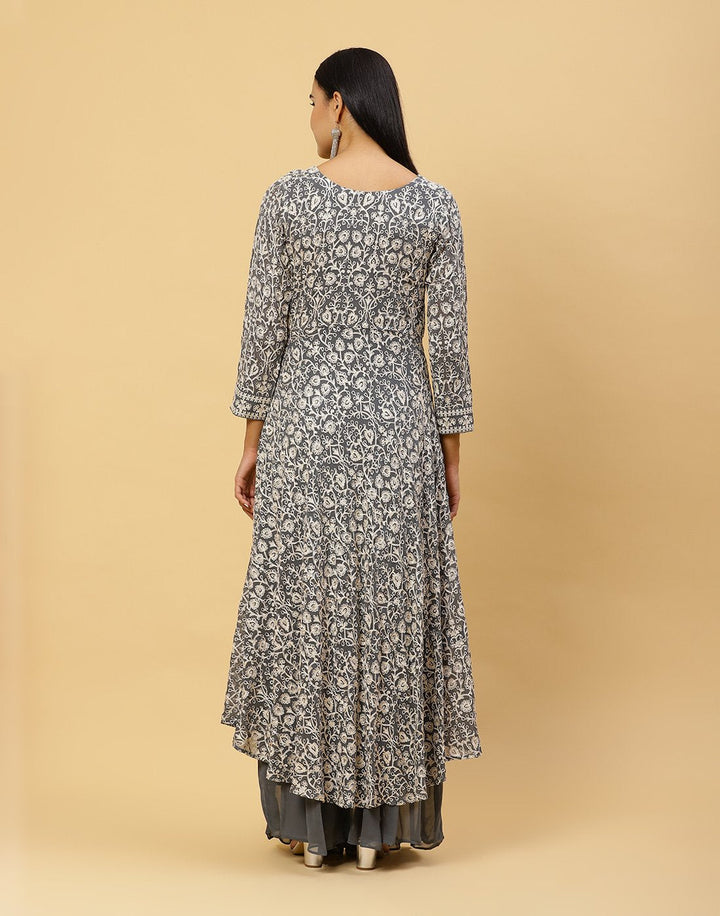 Embroidered Georgette Salwar Kameez Stitched Suit With Art Silk Dupatta
