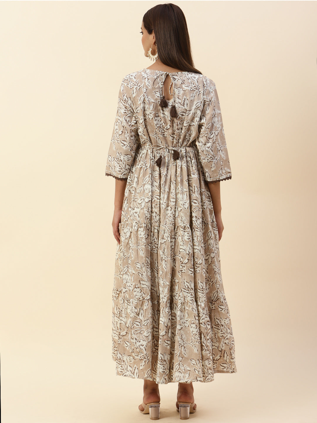 Floral Printed Cotton Anarkali Kurta