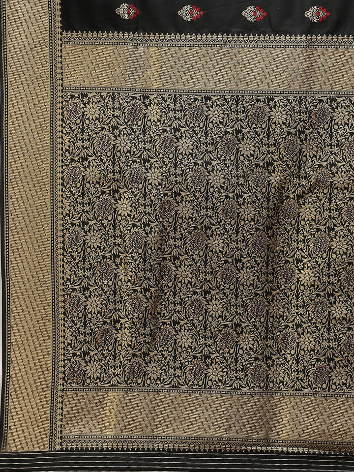 Floral Stone Jaal Banarasi Woven Saree