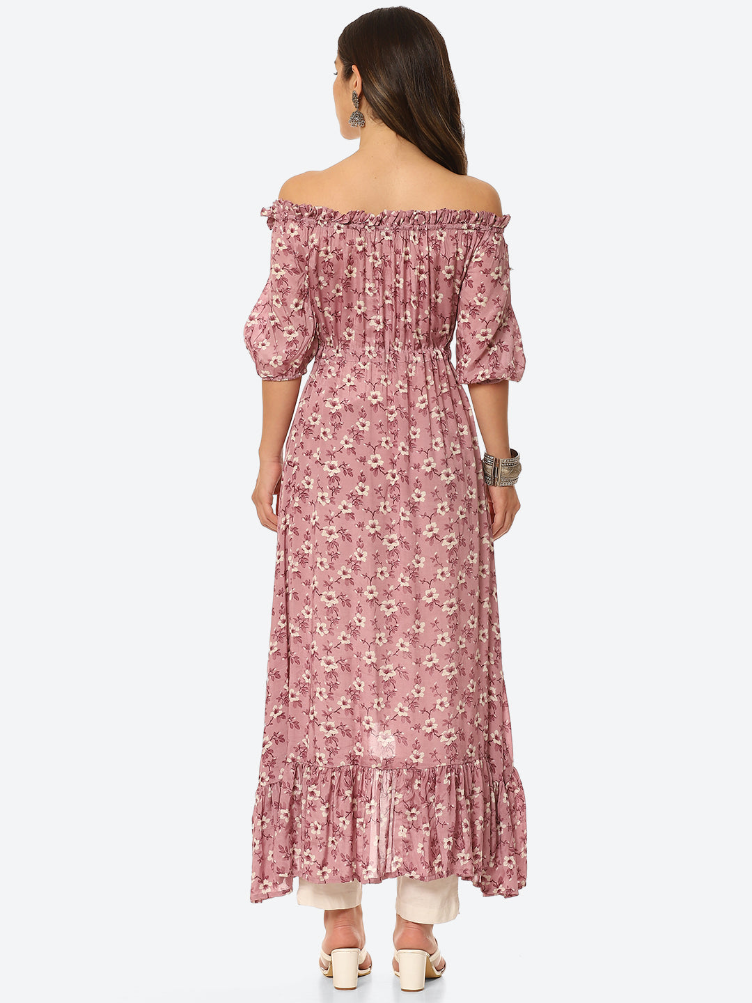 Floral Printed Muslin Kurta