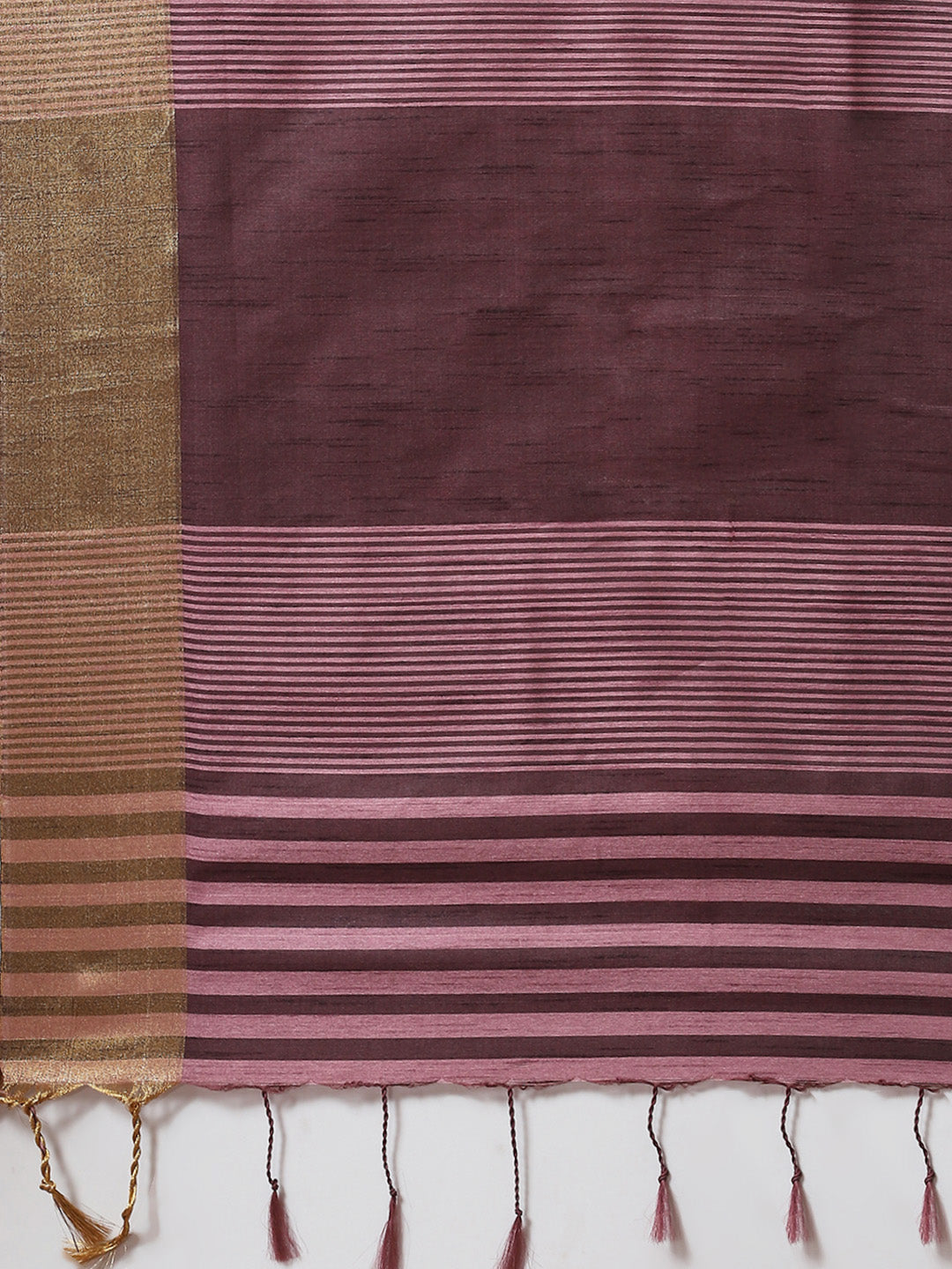 Plain Zari Border Woven Handloom Saree