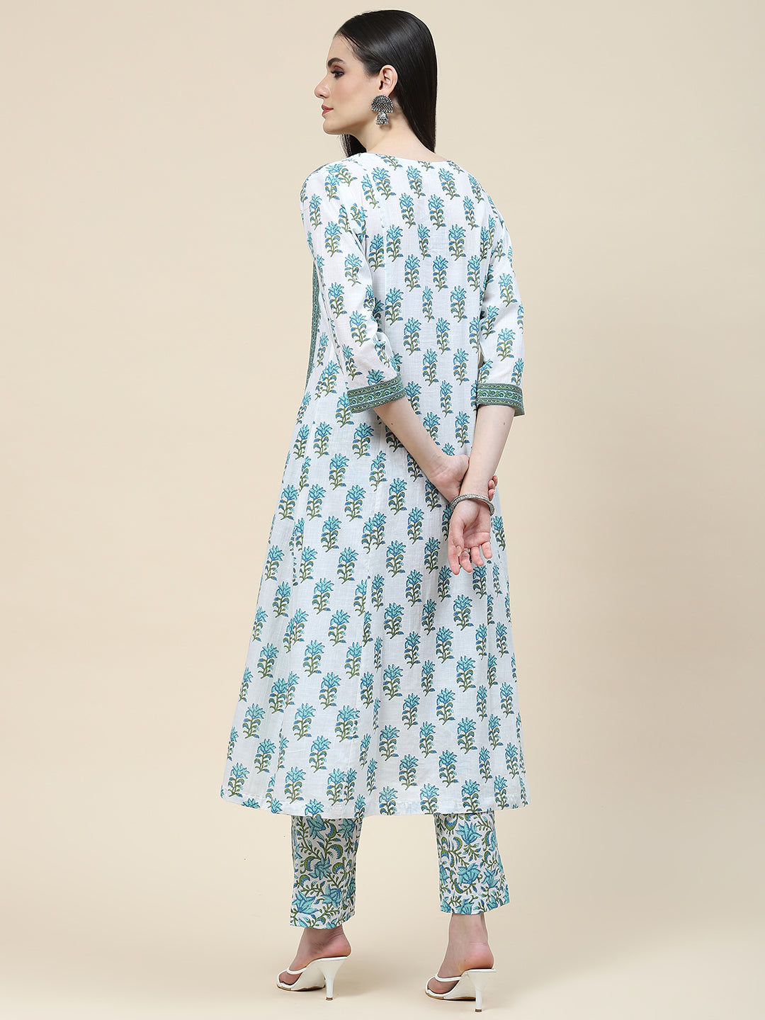 Printed Cotton Kurta With Pants