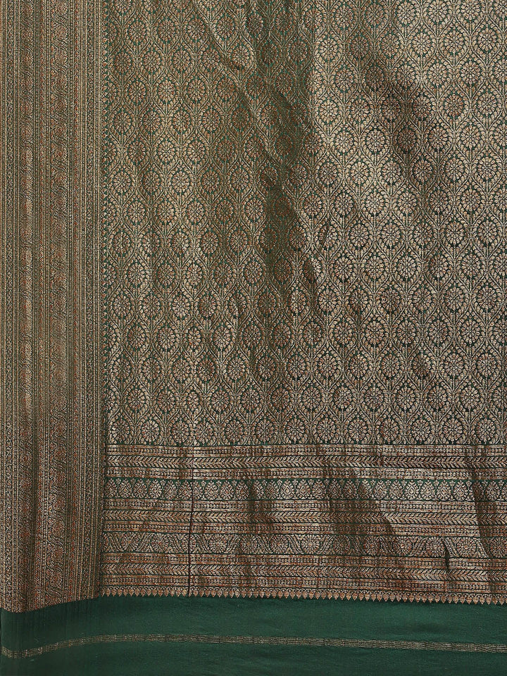 Antique Jaal Crepe Plain Saree
