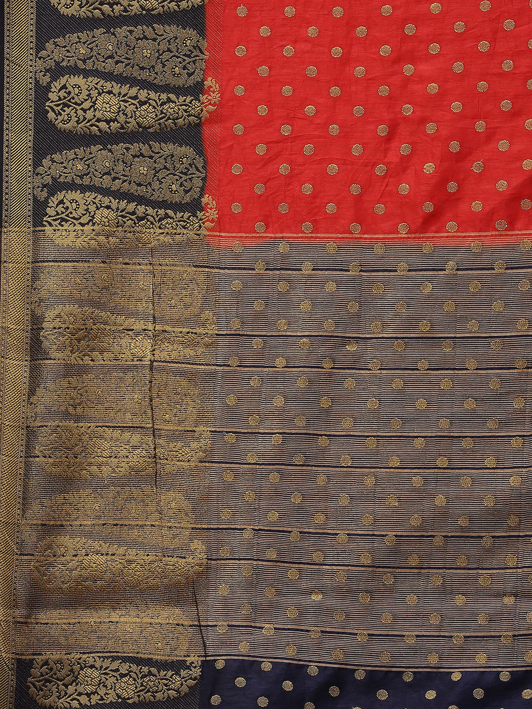 Zari Border Booti Art Handloom Woven Saree