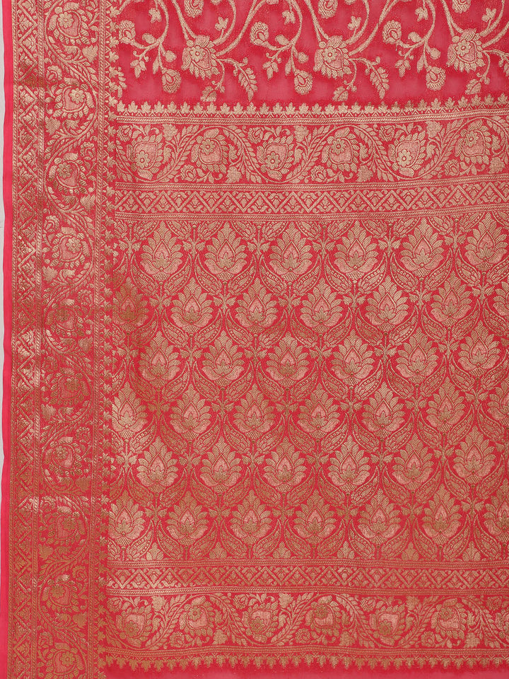 Zari Jaal Woven Georgette Saree