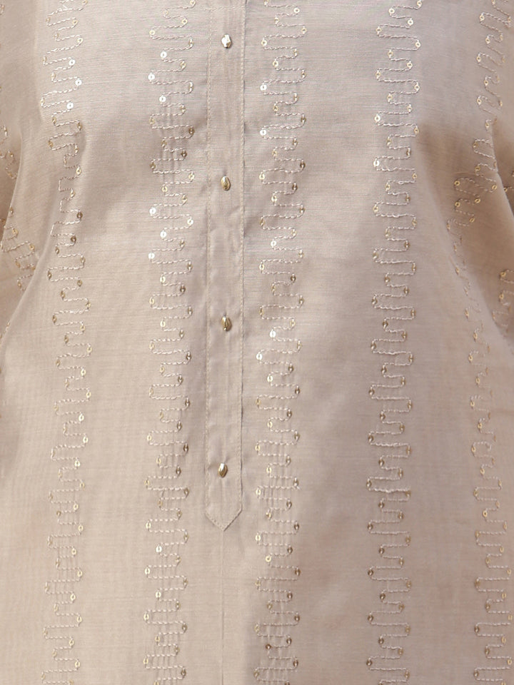 Embroidered Chanderi Unstitched Suit Piece With Dupatta