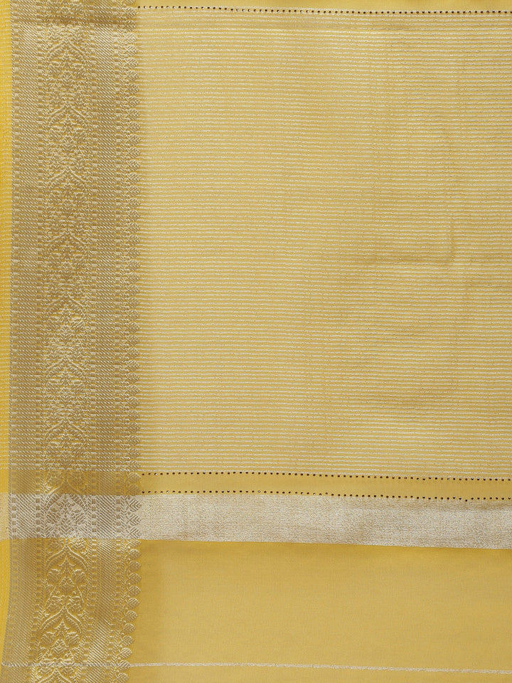 Stone Work Plain Organza Saree