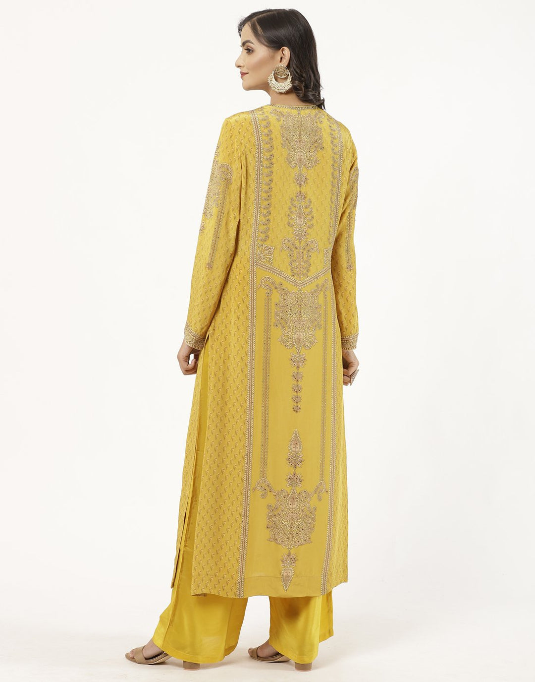 MBZ Meena Bazaar-Grey Digital Printed Crepe Salwaar Kameez Stitched Suit