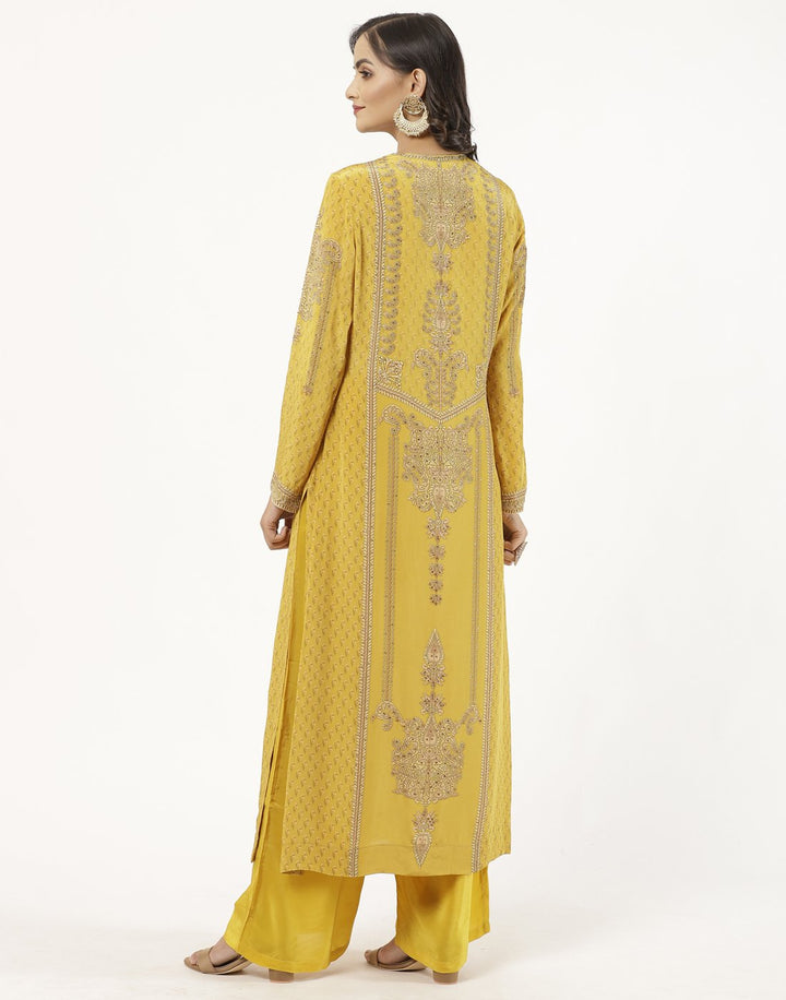 MBZ Meena Bazaar-Grey Digital Printed Crepe Salwaar Kameez Stitched Suit