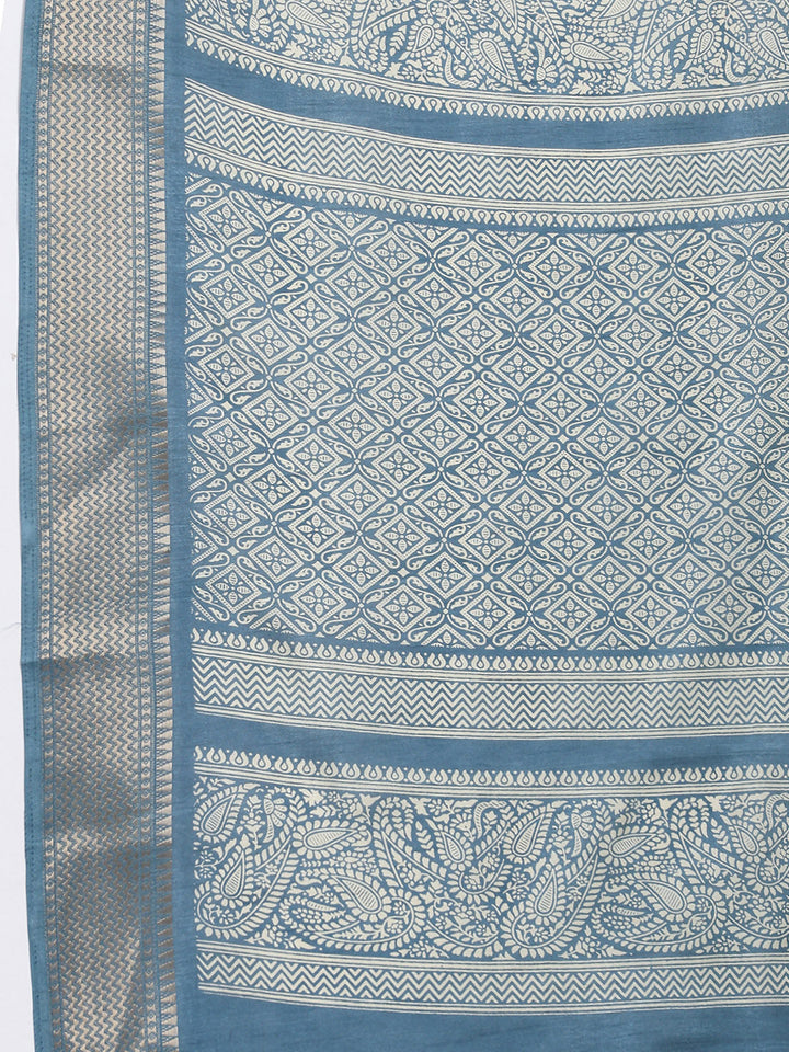 Printed Booti Dola Cotton Woven Saree