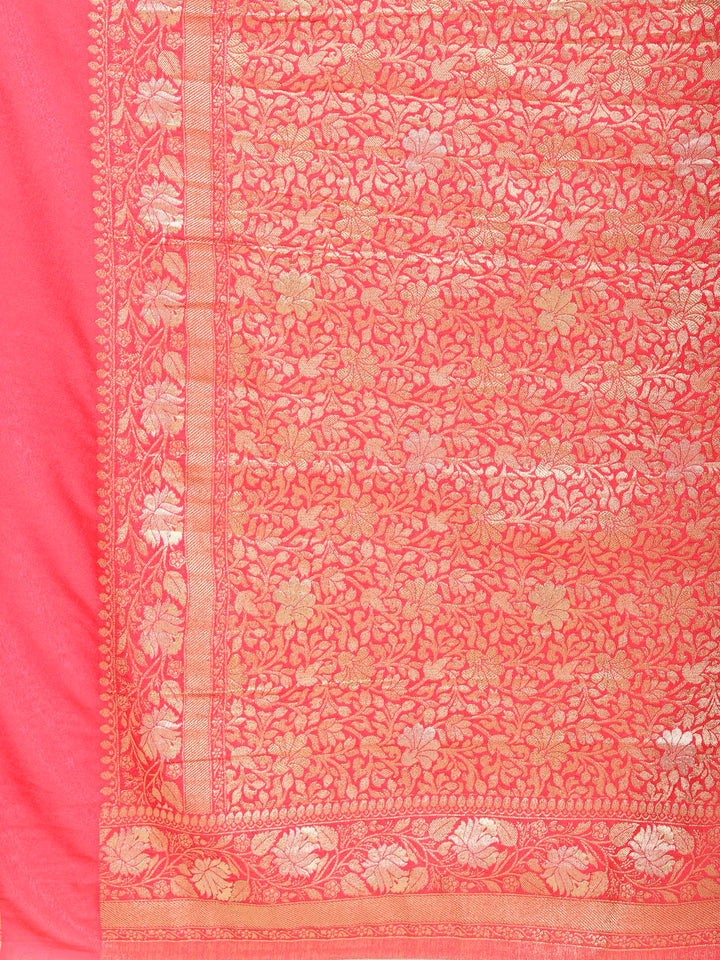 Zari Jaal Woven Crepe Saree