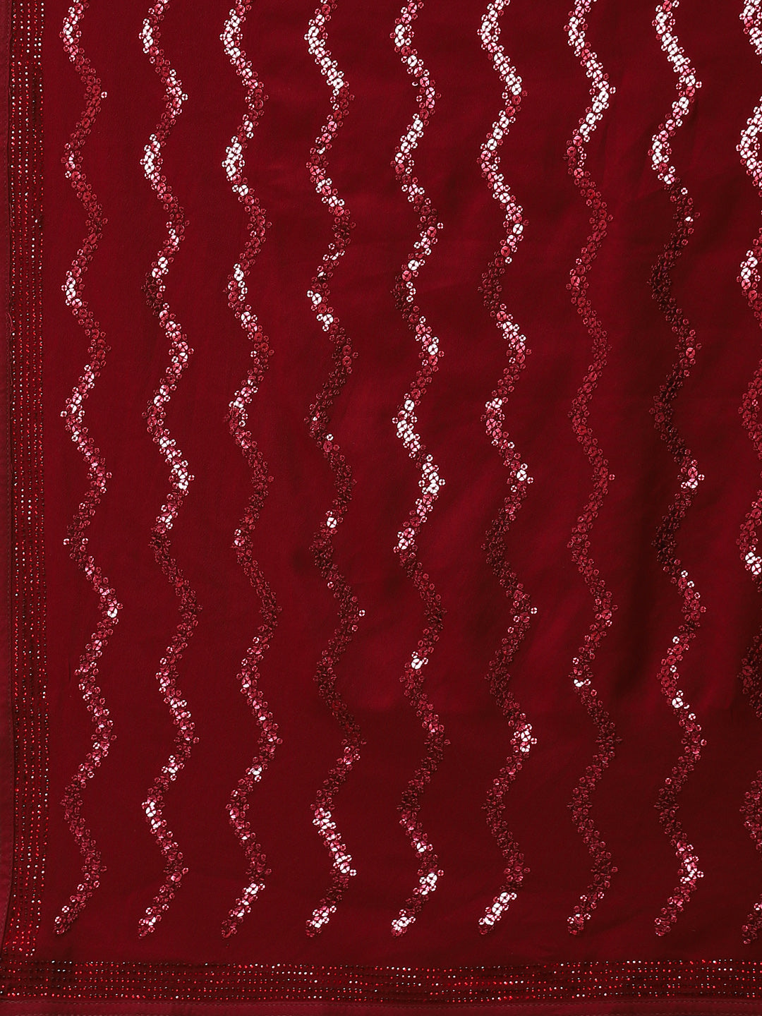 Sequin Embroidered Crepe Saree