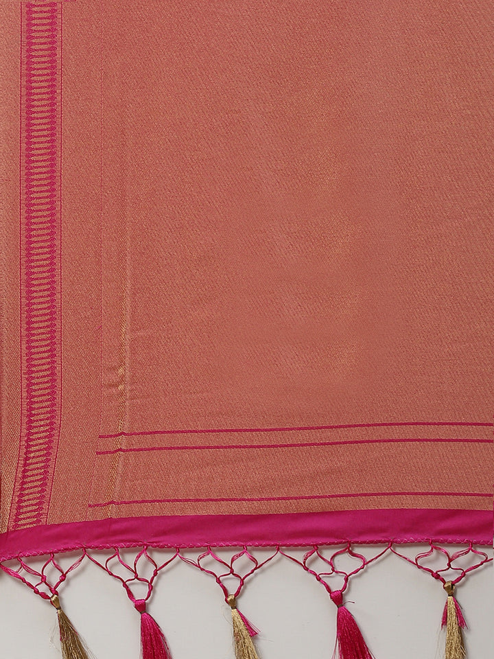 Brocade Zari Jaal Art Handloom Woven Saree