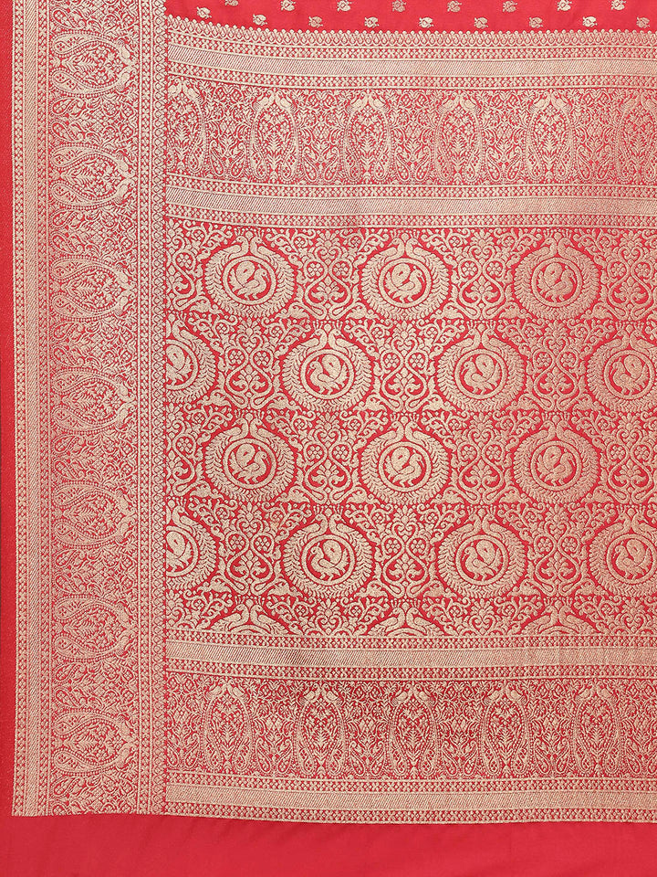 Zari Jaal Woven Art Silk Saree