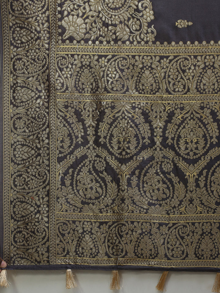 Zari Jaal Handloom Woven Saree