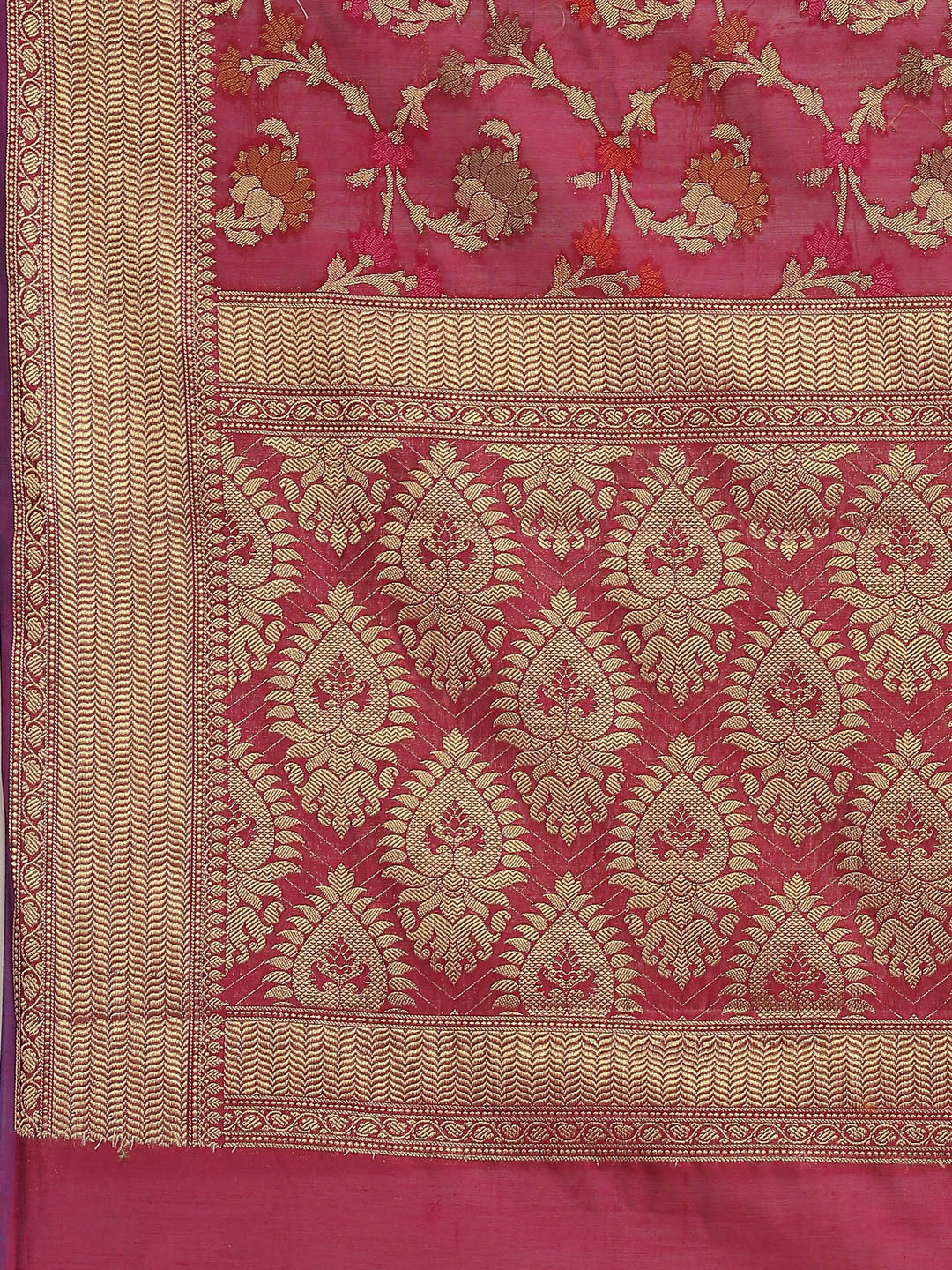 Zari Jaal Cotton Woven Saree