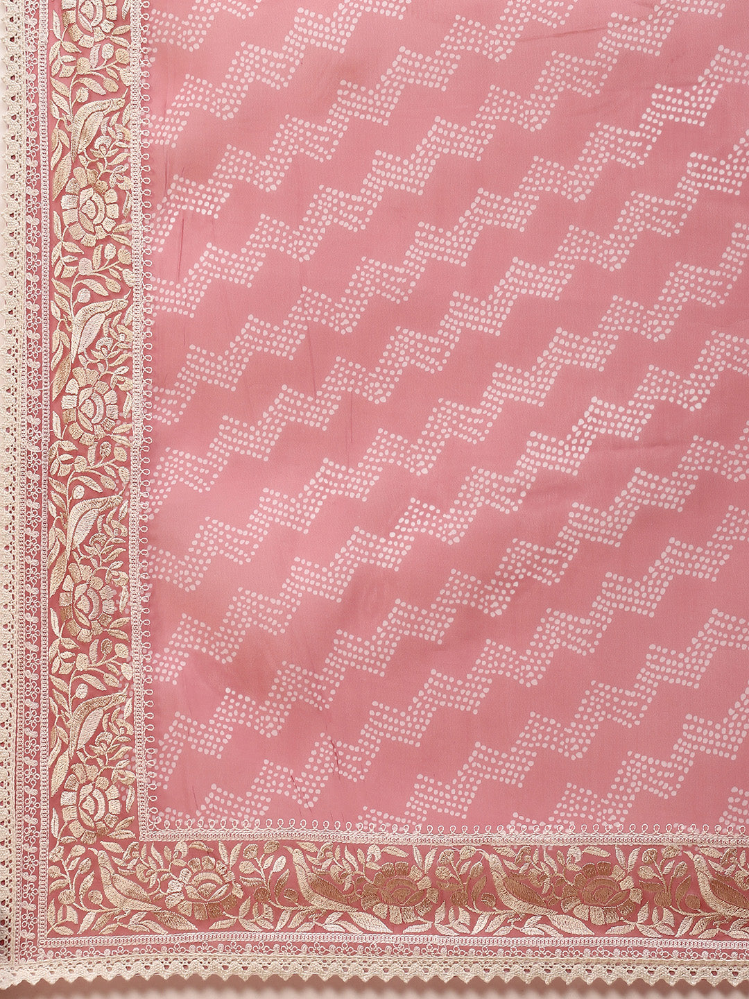 Bandhani Printed Organza Saree