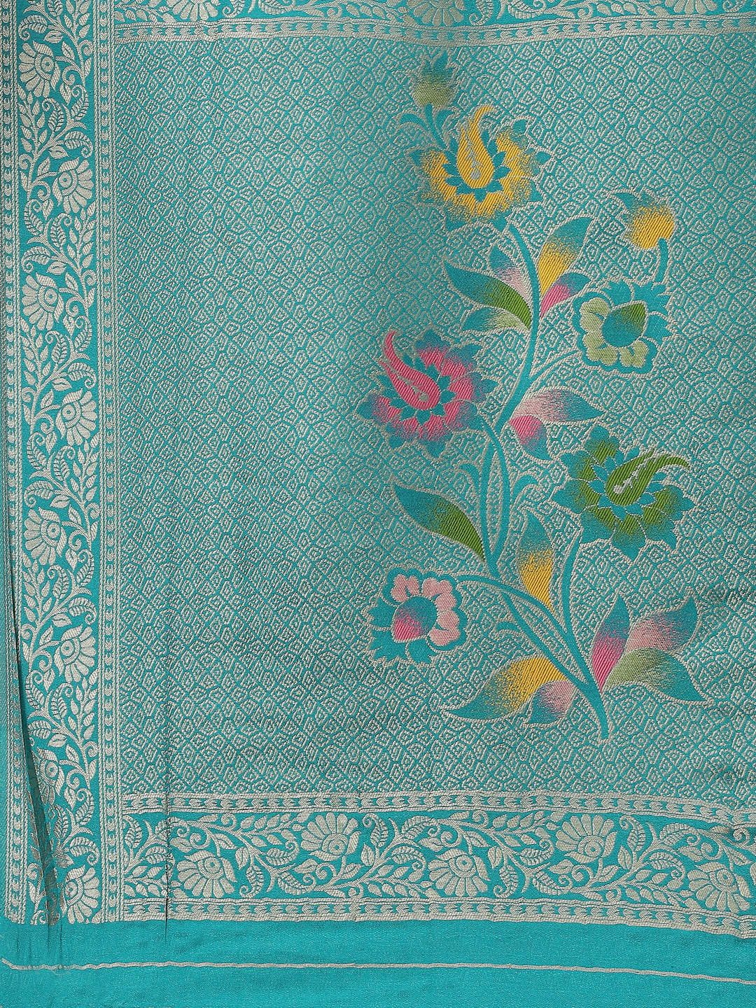 Floral Zari Jaal Handloom Woven Saree