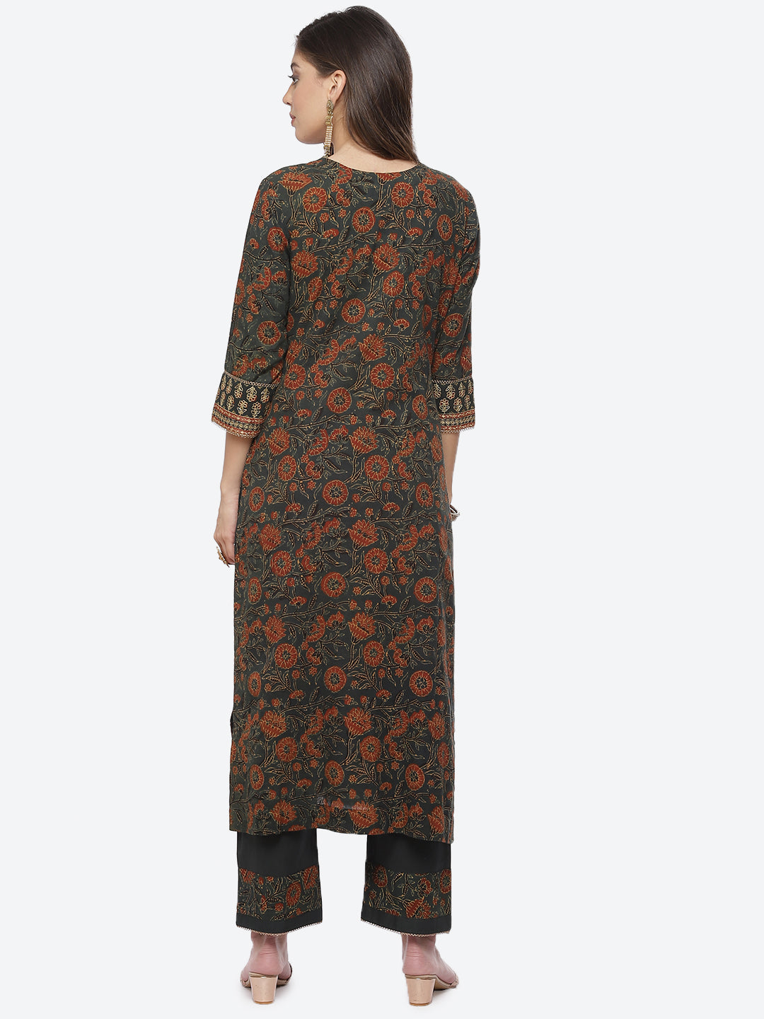Printed Cotton Kurta With Pant
