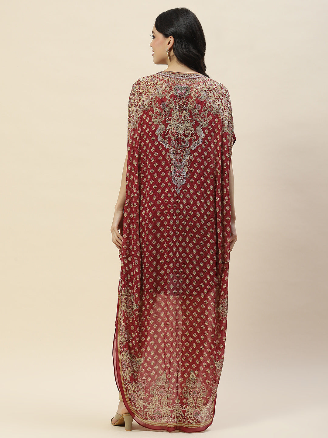 Digital Print Georgette Kaftan Kurta