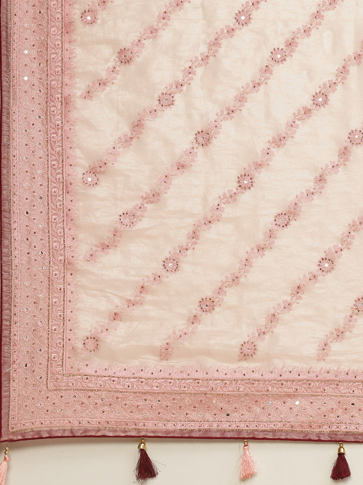 Cutdana Embroidered Organza Saree