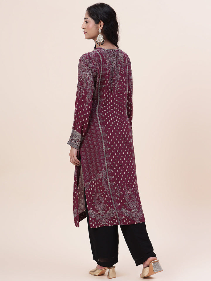 Digital Printed Crepe Kurta