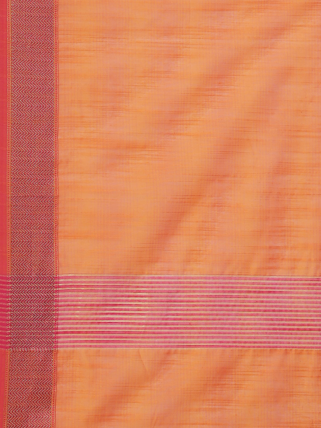 Plain Zari Border Cotton Woven Saree